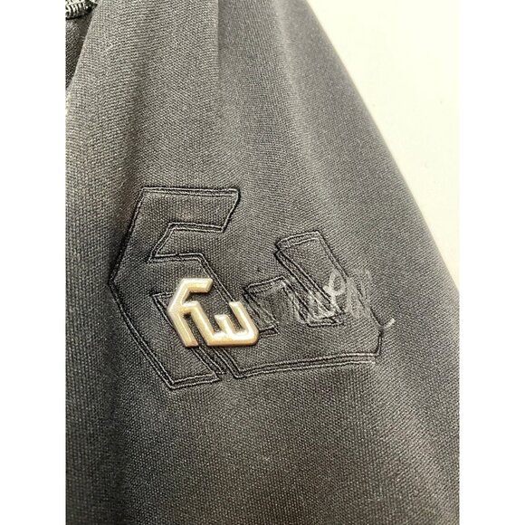 Free World bonded fleece full zip sweater jacket mens large black - Picture 5 of 11